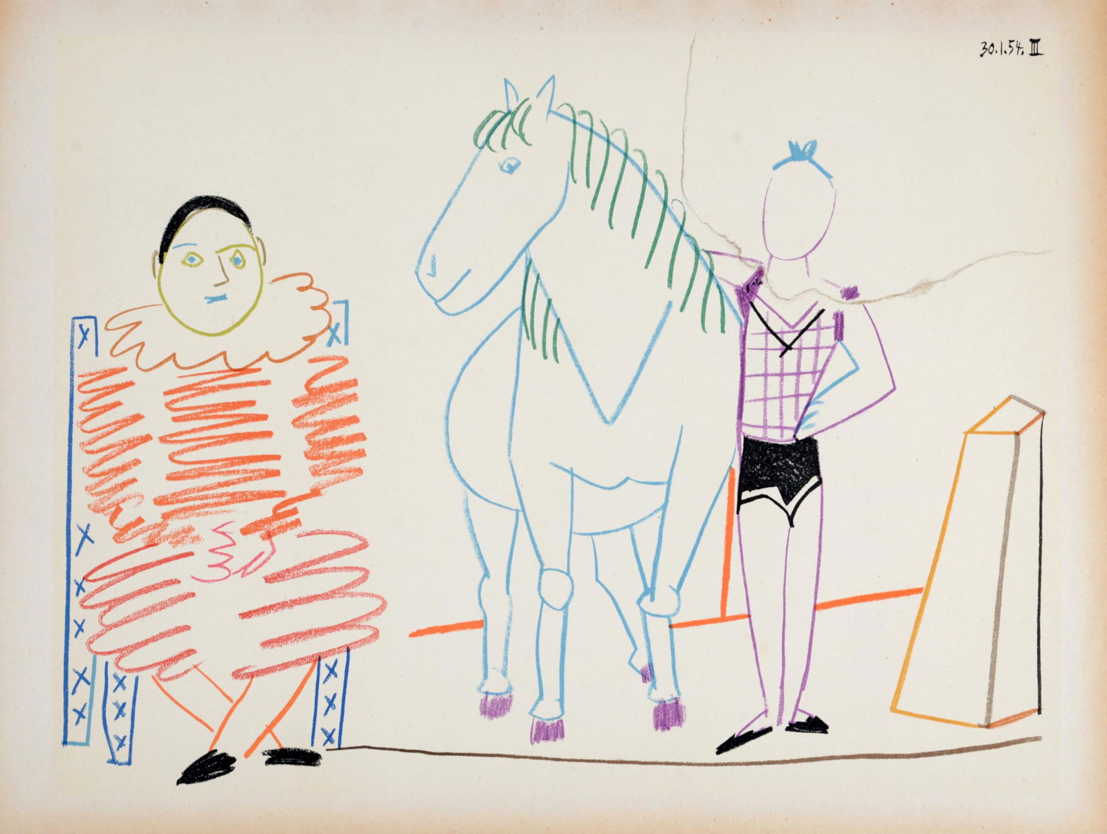 Picasso - Clown & Circus rider, 1954 (1 of 5)