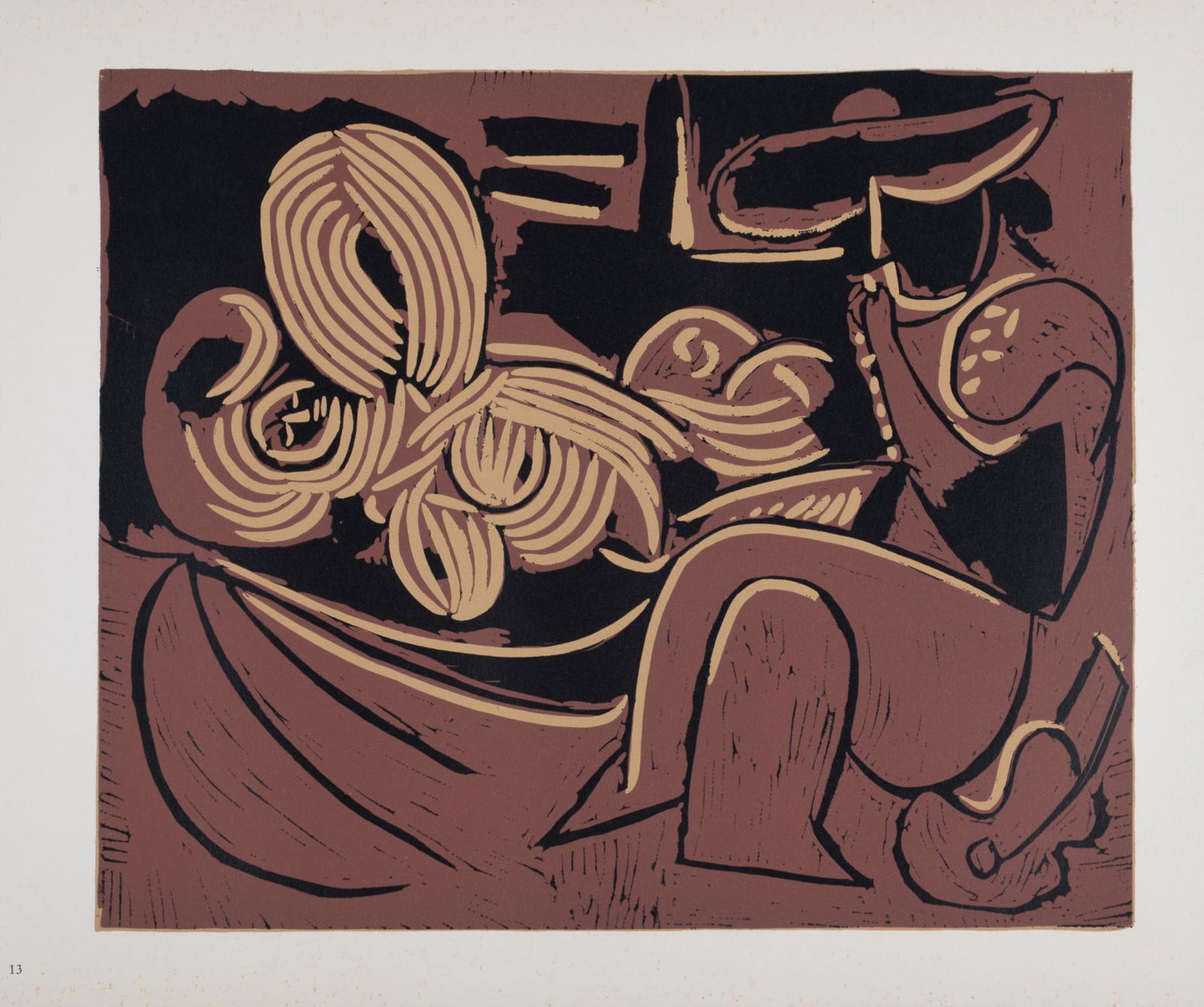 Picasso - Femme couchee et homme guitare, 1962 (1 of 5)