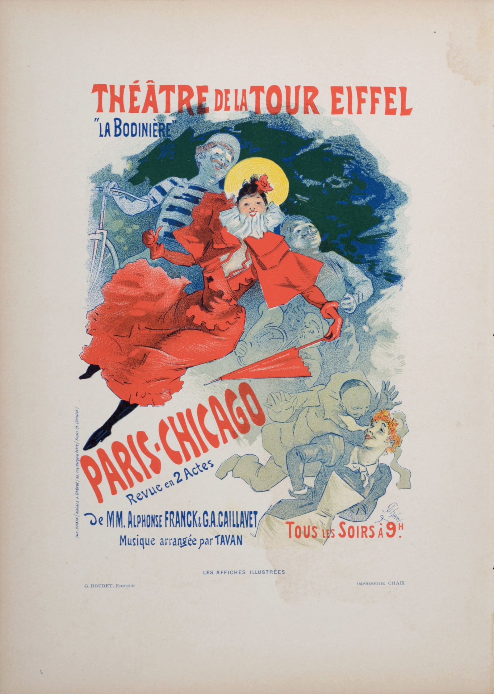 Cheret - Theatre Tour Eiffel: Paris Chicago, 1896 (1 of 5)