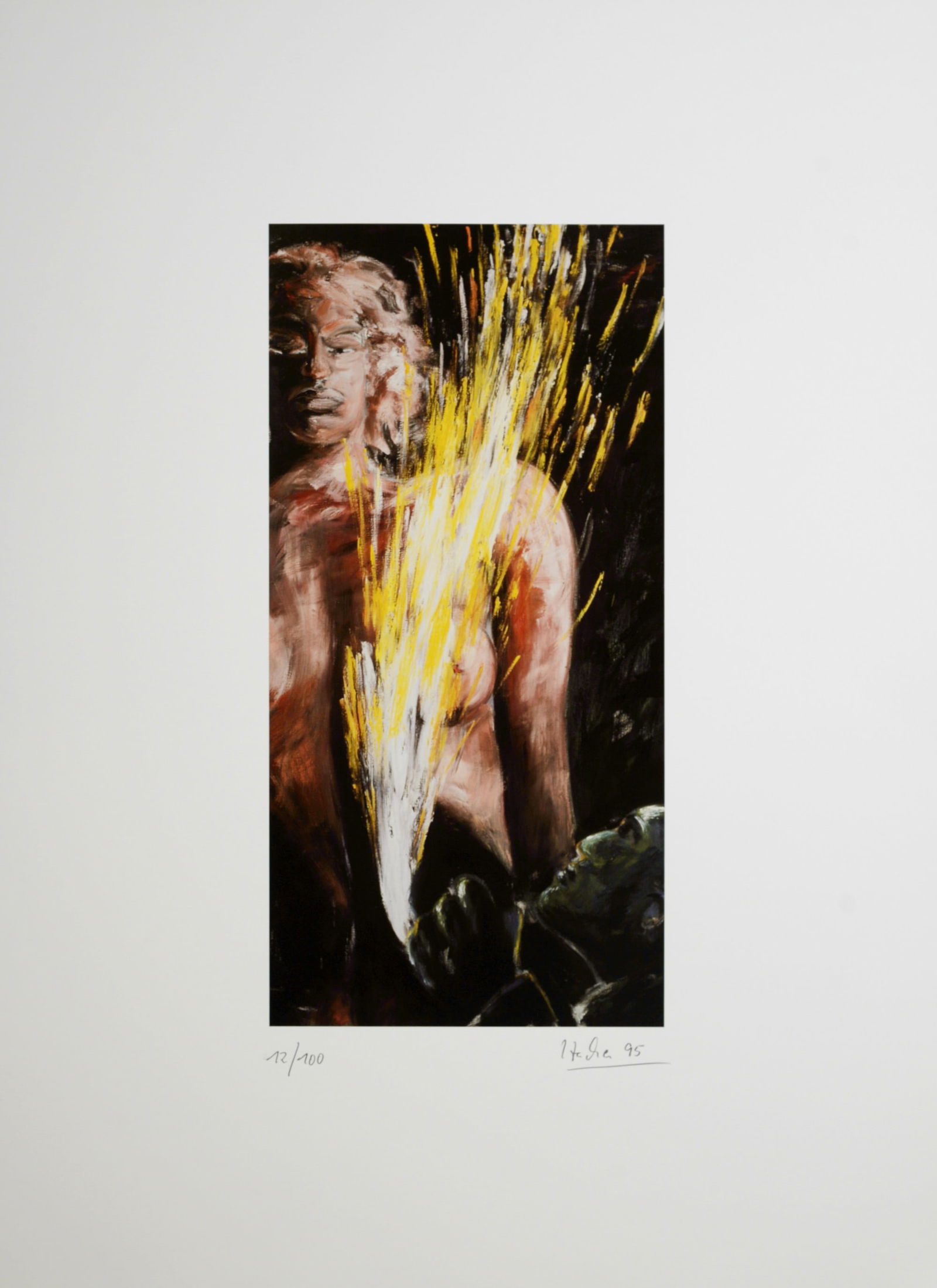 Dieter Hacker - Figure, 1995 - Hand-signed!: Dieter Hacker (1942) Figure, 1995 Original Offset lithograph on glazed paper. Hand-signed lower margin. Numbered 12/100, from the deluxe edition. Dimensions: + Size of the sheet: 65 x 48 cm / 25,5 x 1