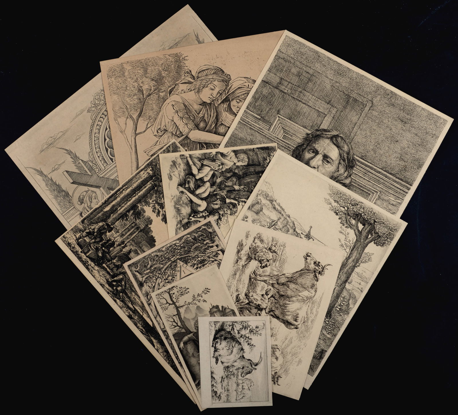 Multiple artists - Set of 10 prints from the 19th Century, vers 1870 (1 of 4)