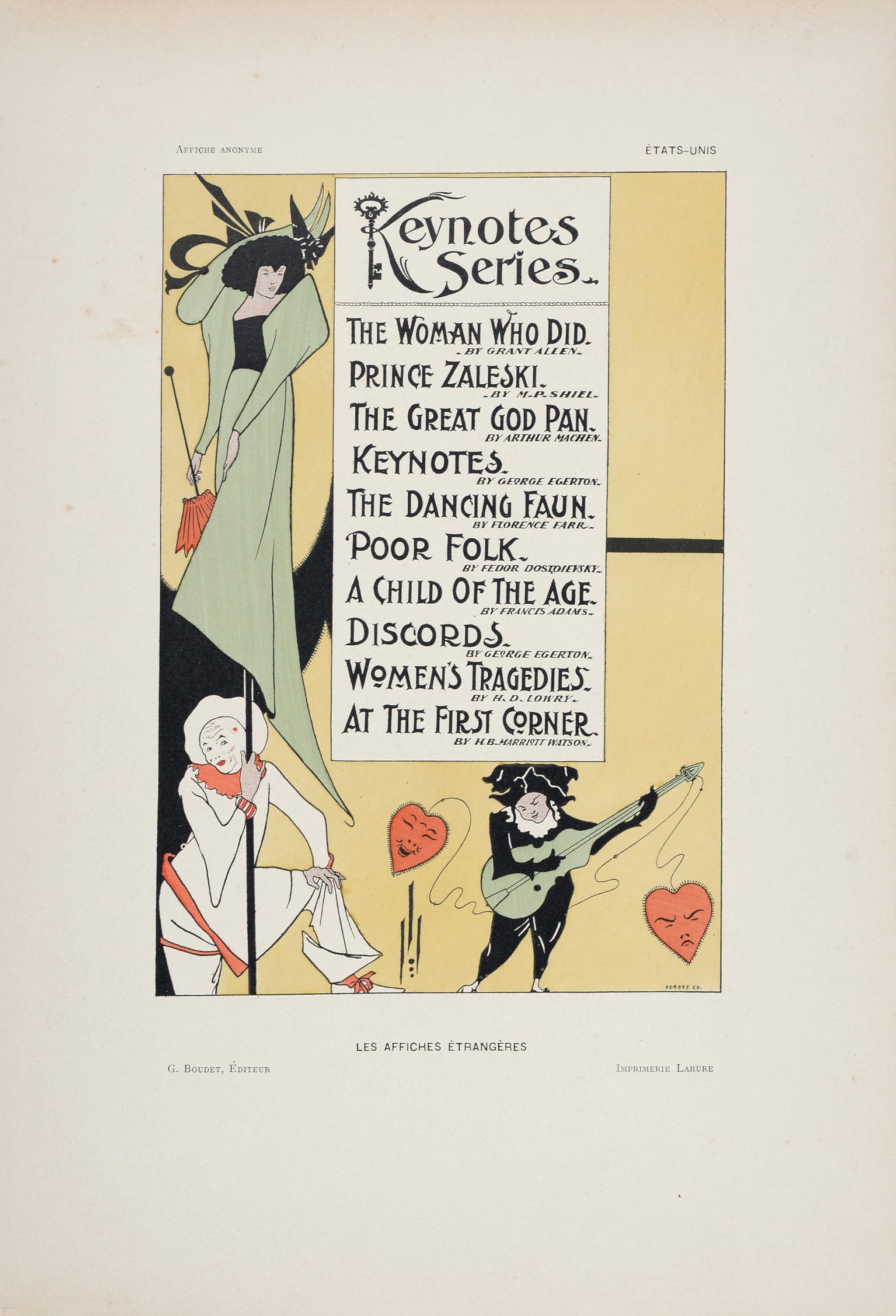 Aubrey Beardsley - Les Affiches Etrangeres : Keynotes Series, 1897 (1 of 1)