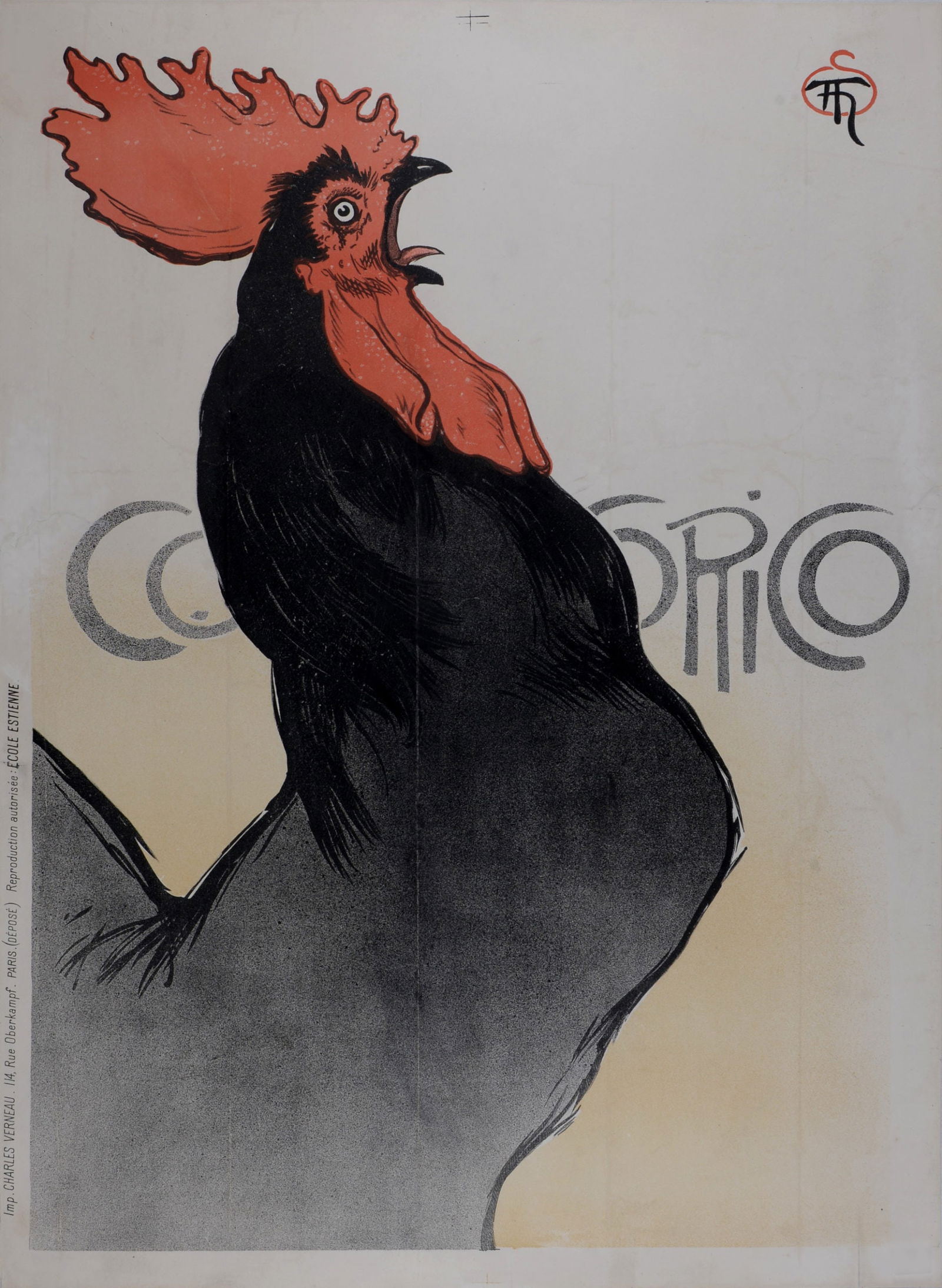 Theophile Alexandre Steinlen - Cocorico, Circa 1900 (1 of 6)