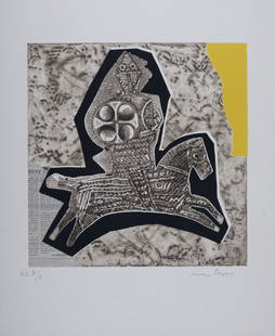 Max Papart - Chevalier, circa 1970 - Hand-signed: Max Papart (1911-1994)Chevalier, circa 1970Original embossed lithograph on wove paper.Hand-signed lower right margin.Annotated "H.C." ("Hors-commerce") B/E on the bottom left corner. Original embossed