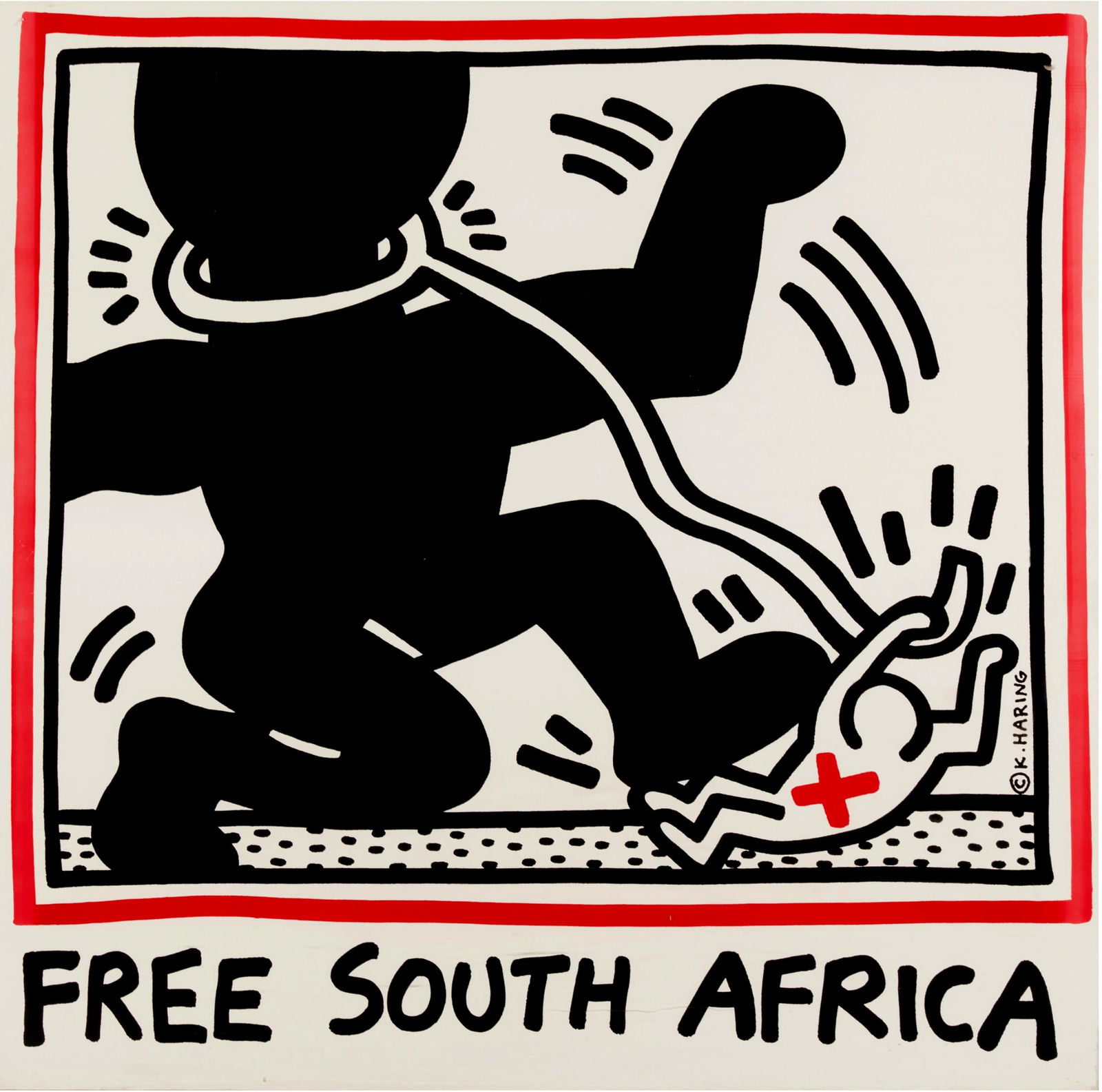Keith Haring - Free South Africa, 1985 (1 of 6)