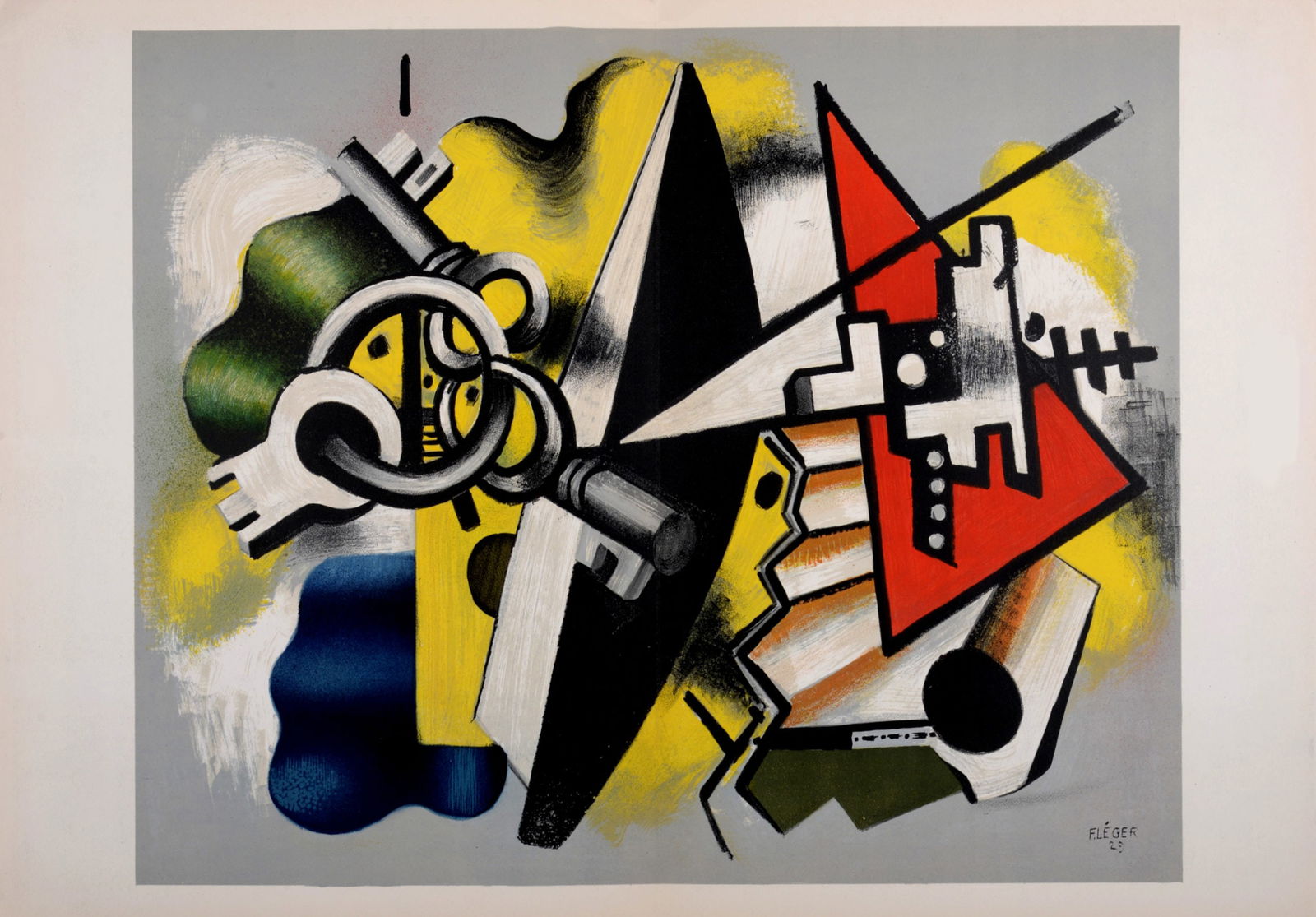 Fernand Leger Composition Aux Dominos Lithograph
