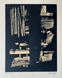 Pierre Soulages - Lithographie N°9, 1959