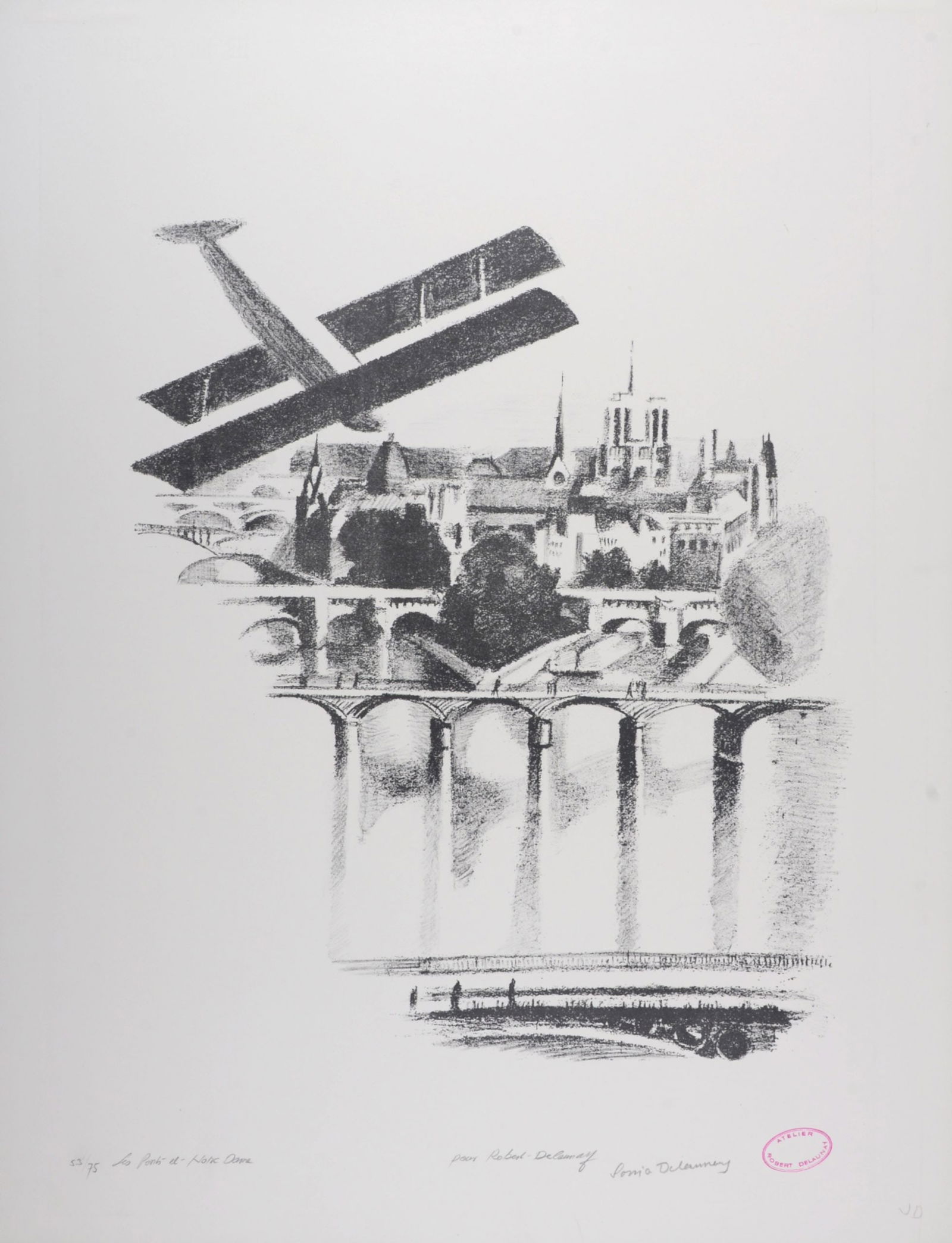 Robert Delaunay (After) - Les Ponts et Notre Dame, 1969 (1 of 6)