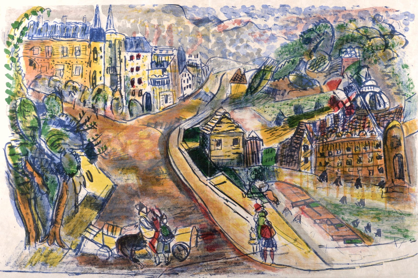 Michel Kikoine - Les Invalides, 1964: Michel Kikoine (1892 1968)Les Invalides, 1964Lithograph on Velin paper on one double page.Dimensions:+ Size of the sheet: 37.5 x 55.5 cm / 14.7 x 21.8 in.From "Au Temps de Paris" portfolio by Leon-Pau