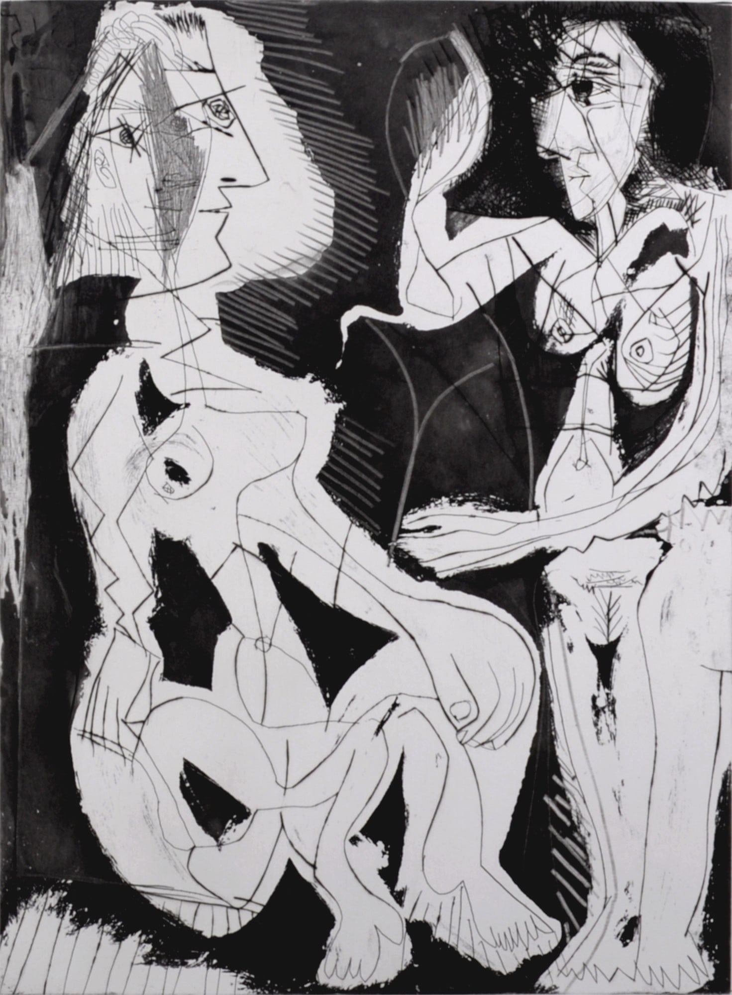 Pablo Picasso - Deux femmes au miroir, 1966 - Rare! (1 of 5)