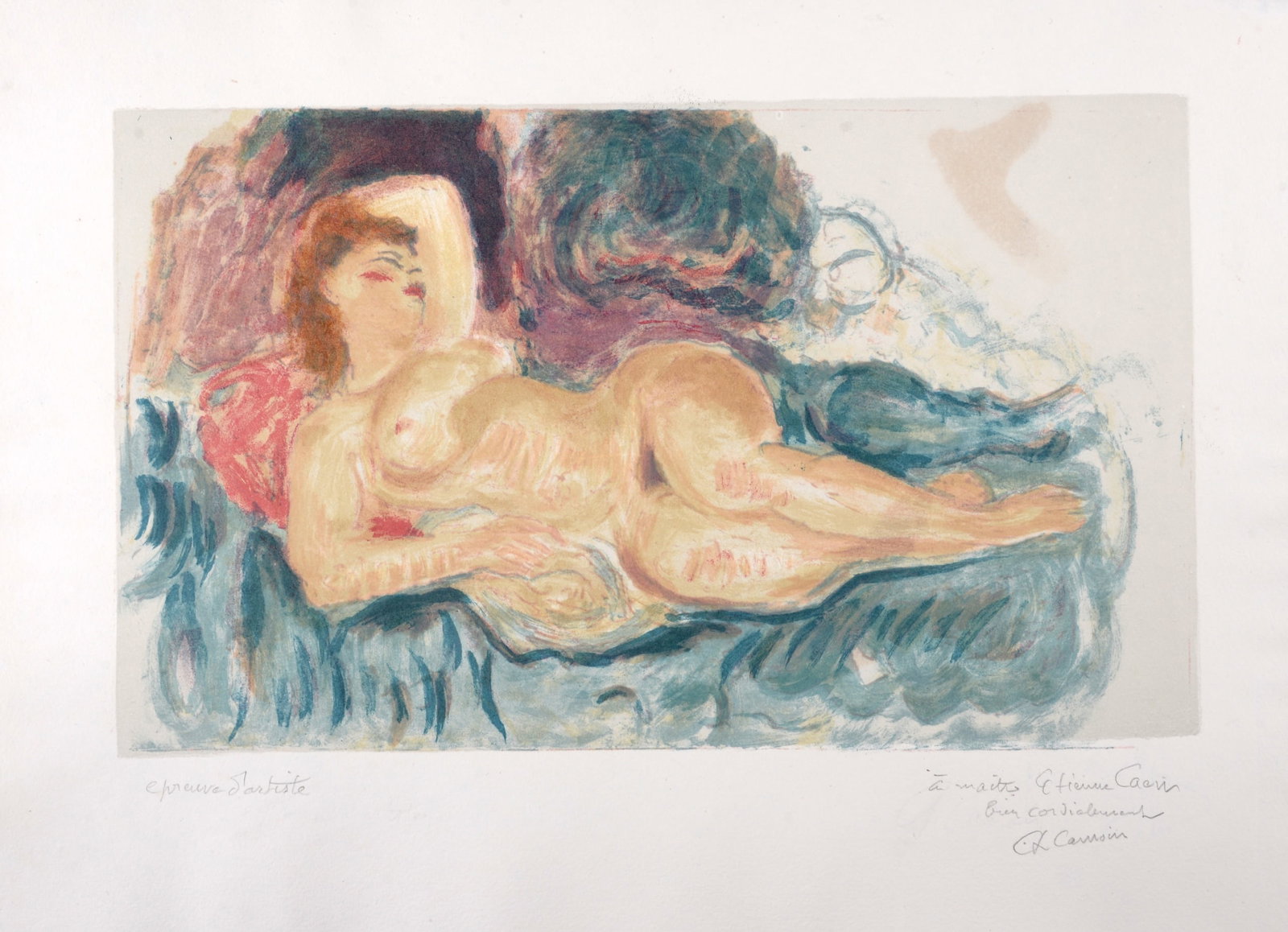 Charles Camoin : Femme nue allongee, circa 1950 (1 of 5)