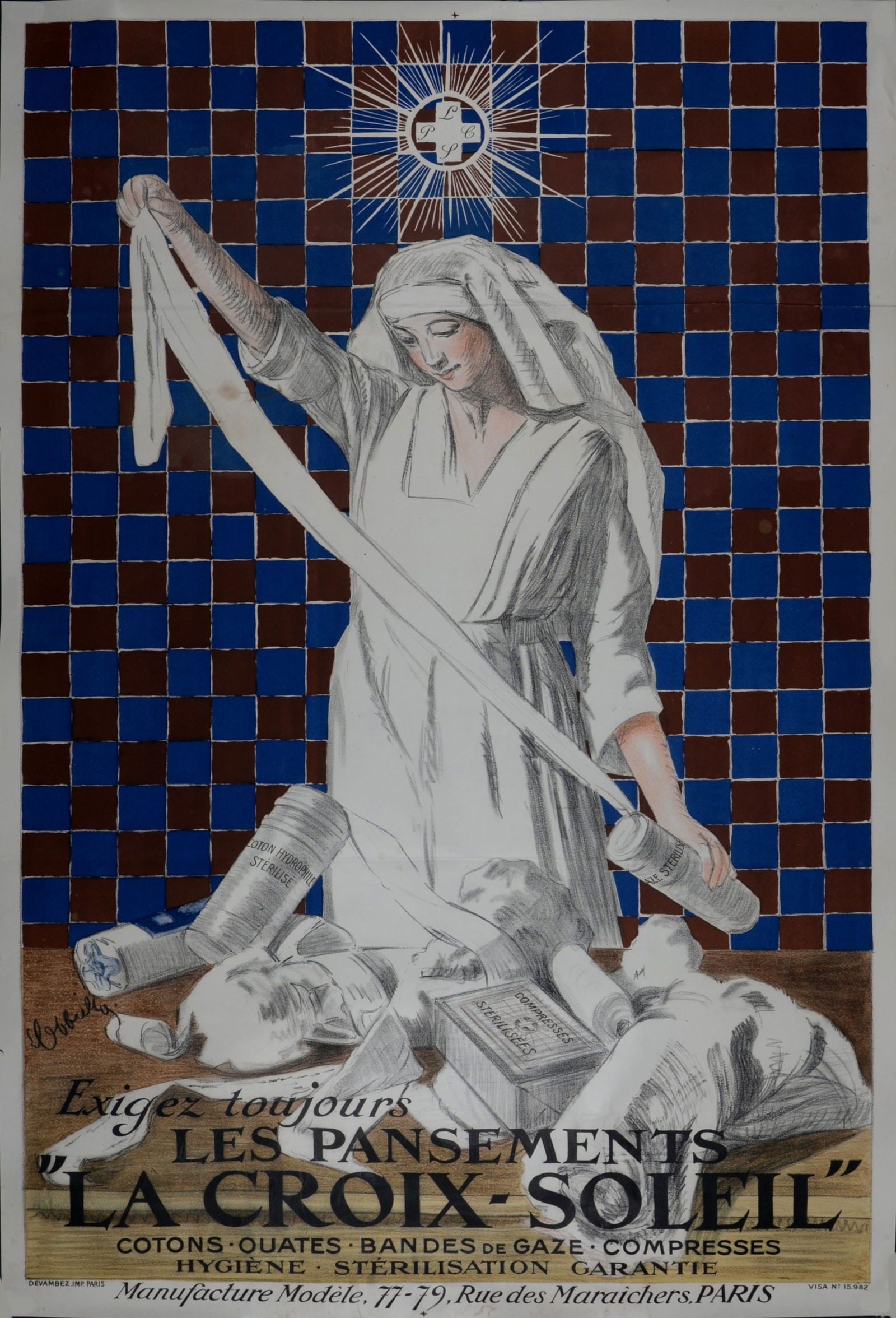 Leonetto Cappiello - Exigez les pansements La Croix-Soleil, 1919 (1 of 13)