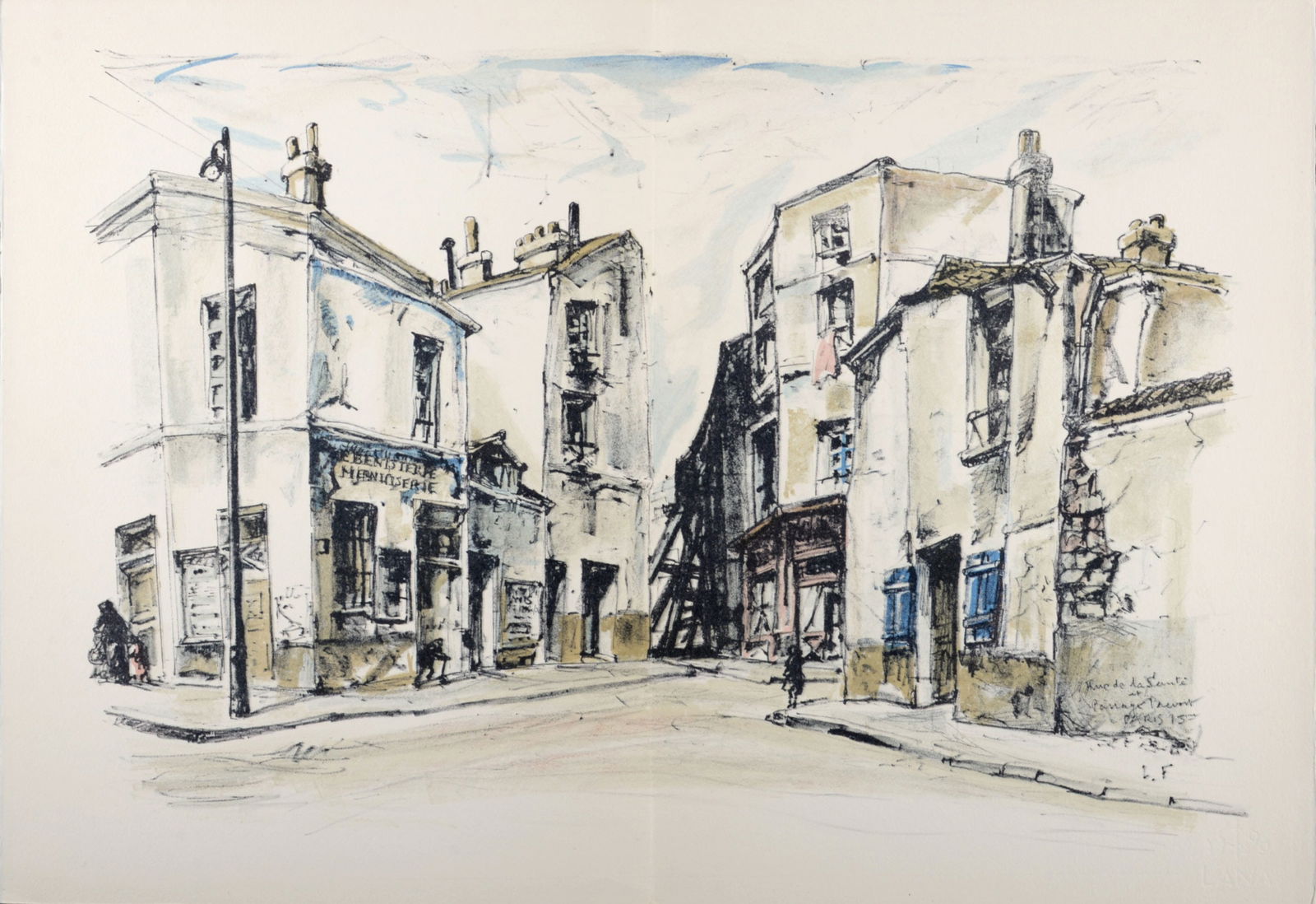 Leonard Tsuguharu Foujita - Rue de la Sante et Passage Prevost, Paris 13eme, 1964 (1 of 5)