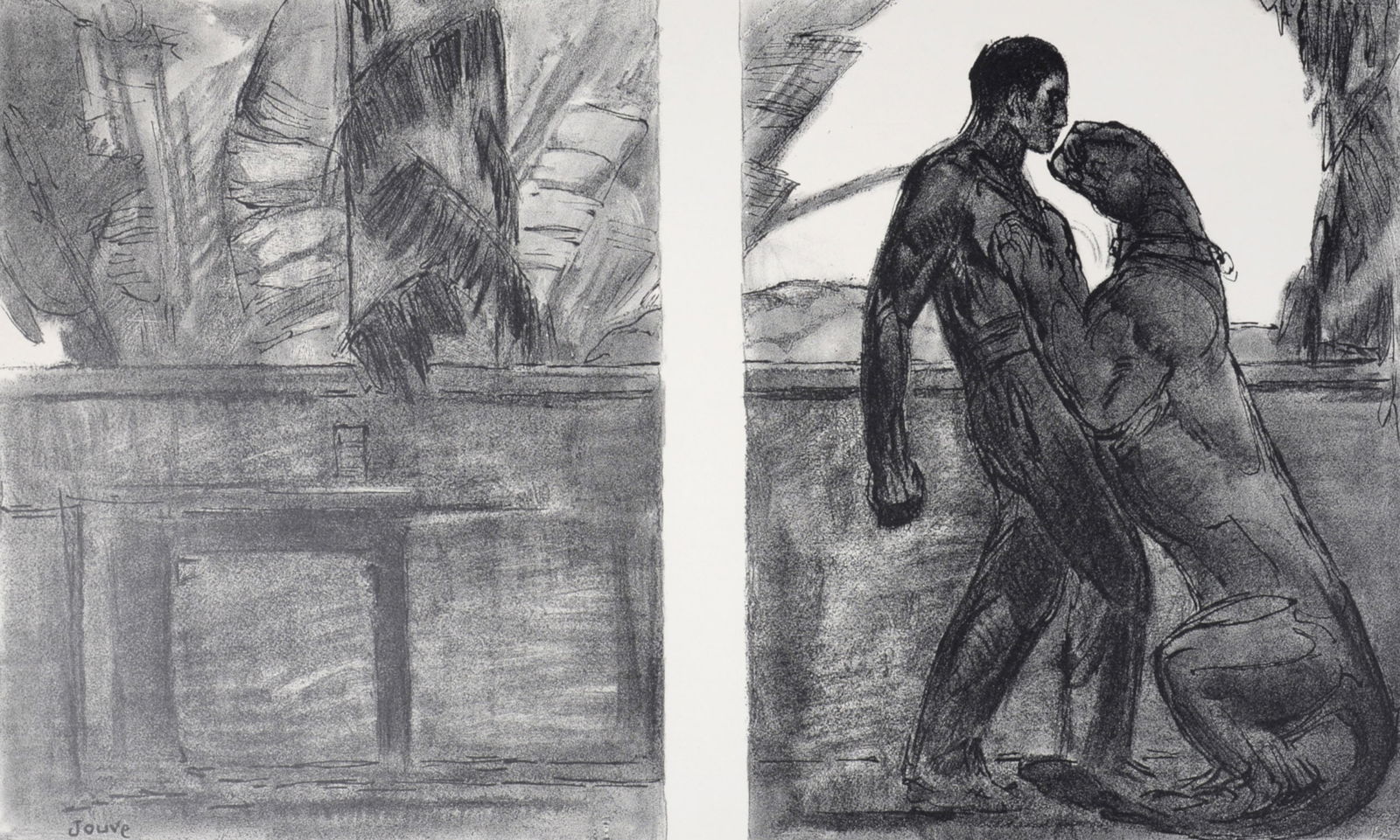 Paul Jouve - Panthere et homme, 1934. (1 of 5)