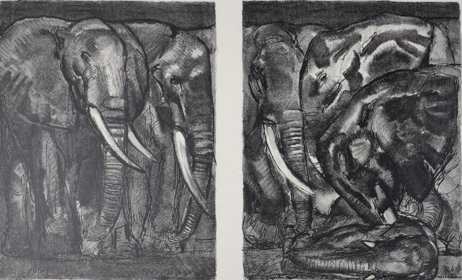 Paul Jouve - Elephants, 1934. (1 of 6)