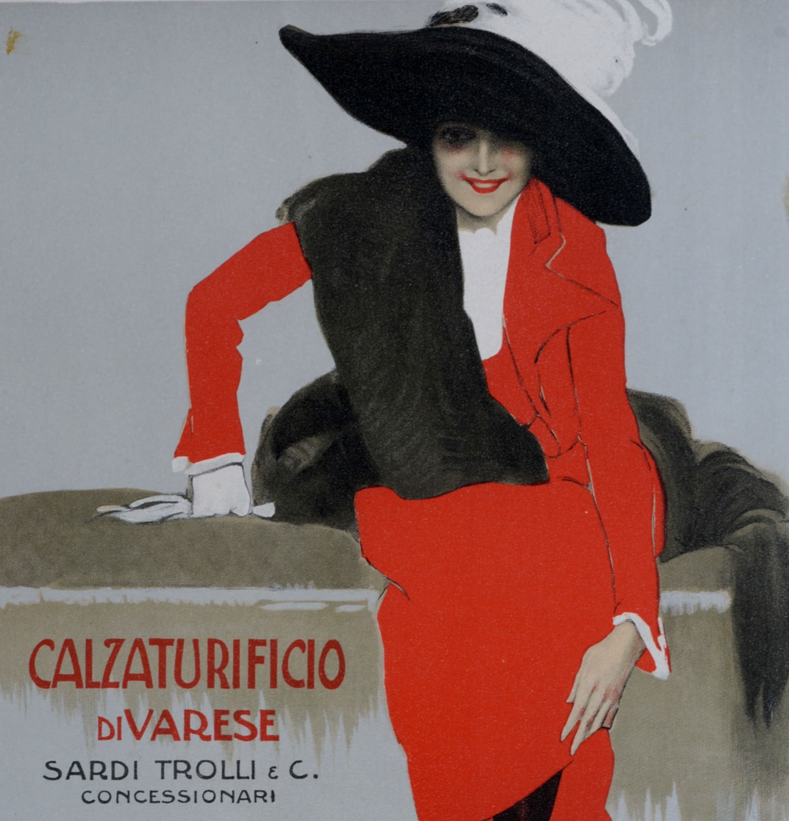 Leopoldo Metlicovitz - Calzaturificio di Varese, 1914: Leopoldo Metlicovitz (1868-1944)Calzaturificio di Varese, 1914Lithograph on thick paper.Scarce lithograph from the iconic portfolio Ricordi!Dimensions:+Size of the sheet: 29,5 x 21,5 cm / 11,6 x 8,5 i