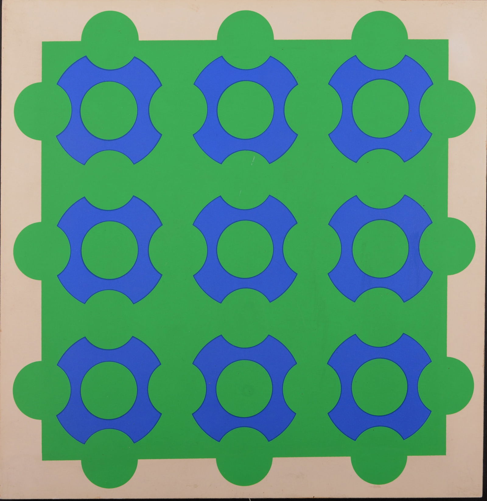 Victor Vasarely - Untitled (Blue and Green), 1967. (1 of 3)