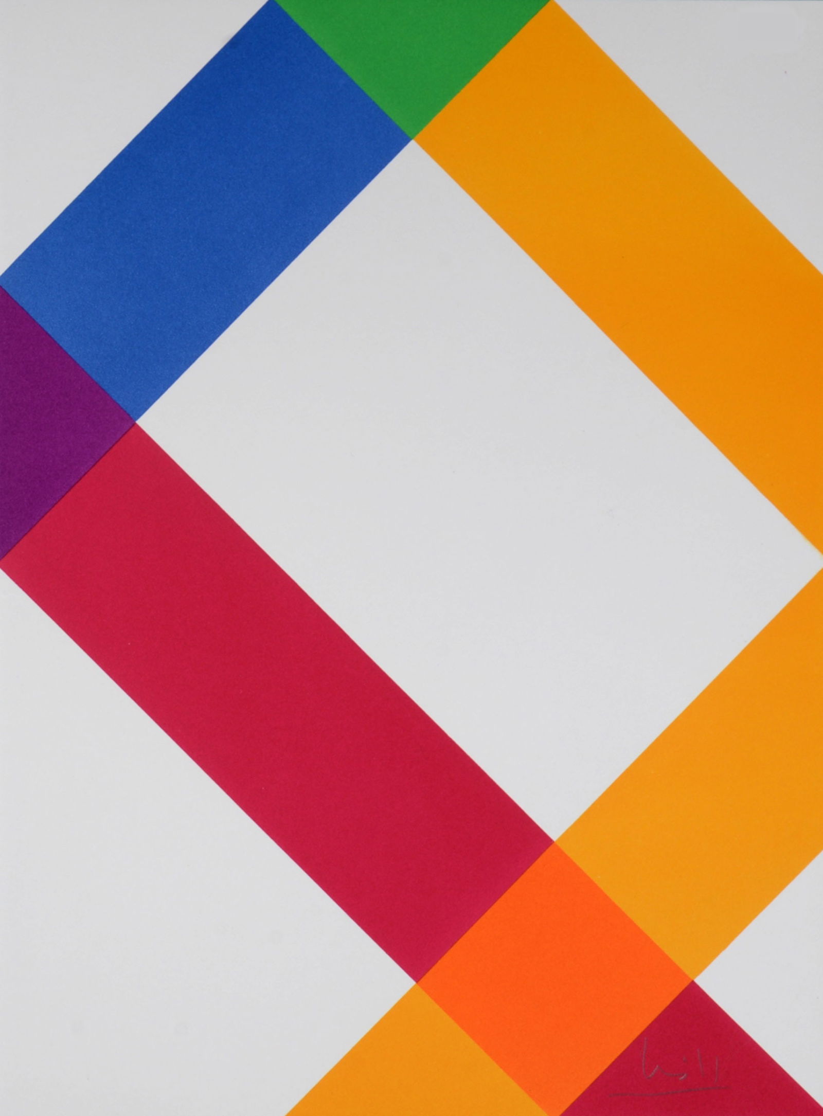 Max Bill - Beau Chevalier croise, 1978 - Hand-signed: Max Bill (1908-1994)Beau Chevalier croise, 1978Original lithograph on BFK Rives paper, printed on a double page.Hand-signed lower right margin.Numbered 55/115 on the back, lower left.Lithographed text