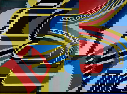 Jean Dewasne : Composition III, 1969: Jean Dewasne : Composition III, 1969Serigraph in color on stock paper, numbered 546/500.Stamp on the back: silkscreen No. 546 (tirage supplementaire) from an edition of 500, published by A.R.C., Janua
