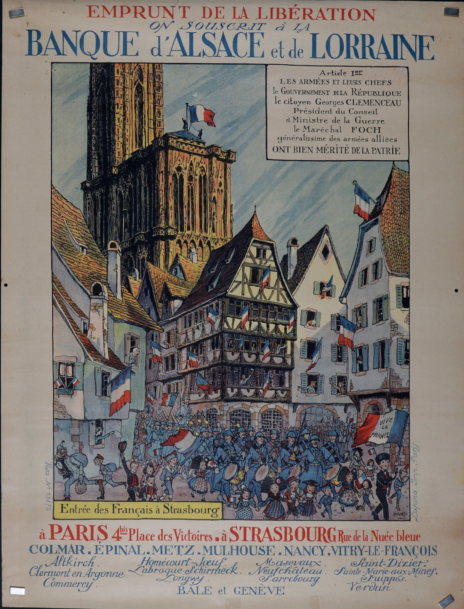 Hansi : Emprunt de la Liberation. 1918 (1 of 5)