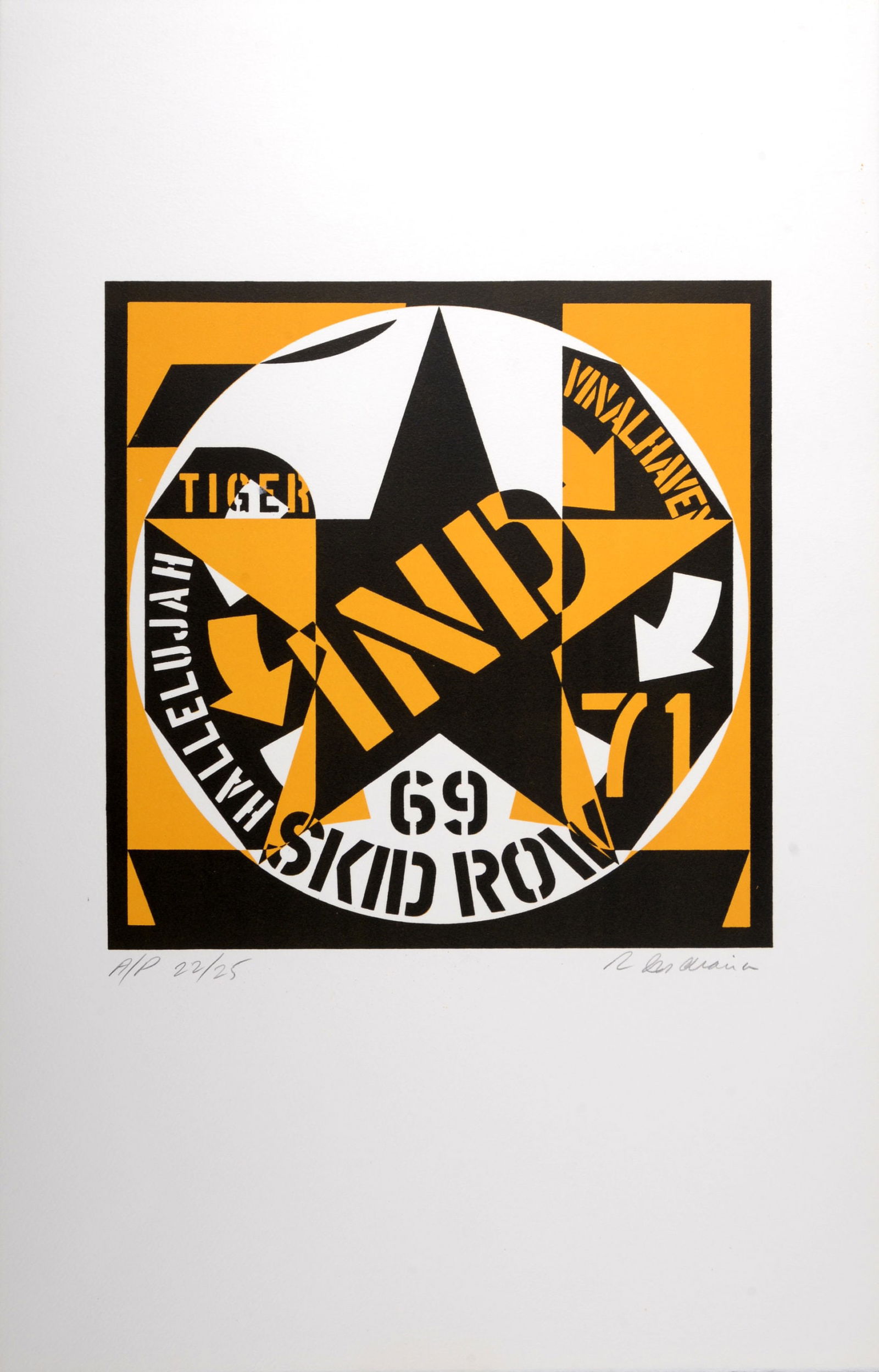 Robert Indiana : Decade: Autoportrait 1969, 1973 - Hand-signed (1 of 6)