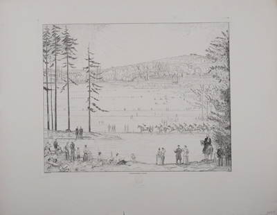 Jean-Emile Laboureur - Un dimanche de printemps a Longchamps, C. 1930: Jean-Emile LaboureurUn dimanche de printemps a Longchamps, C. 1930Etching on Verge paperFrom the later Chalcographie du Louvre edition, with it's blindstampSigned in the plate.Dimensions :+ Size of th