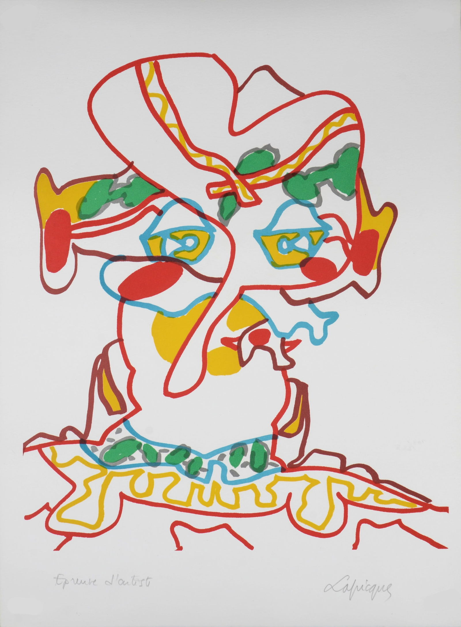 Charles Lapicque : Le Viking, 1959 - Hand-signed (1 of 5)