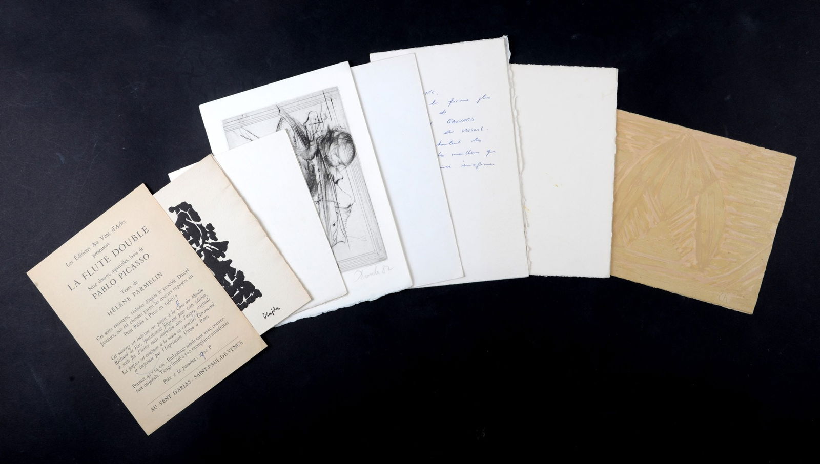 Serge Charchoune, Miodrag Dado, Etienne Hajdu, Richard Gatt, James Coignard : Set of 8 greeting (1 of 5)