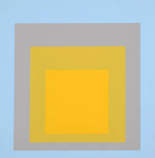 Josef Albers (After) - Homage To the Square (F), 1971: Josef Albers (After) Homage To the Square, 1971 Silkscreen on wove paper. Printed on both sides. Dimensions: + Size of the sheet: 27 x 26 cm / 10,6 x 10,2 in. + Size of the image: 22,5 x 22,5 cm /