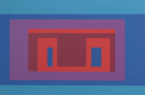Joseph Albers (After) - 10 Variants (B), 1971: Josef Albers (After) 10 Variants, 1971 Silkscreen on wove paper. Printed on both sides. Dimensions: + Size of the sheet: 24,5 x 30,5 cm / 9,6 x 12 in. + Size of the image: 20,5 x 22,5 cm / 8 x 8,8