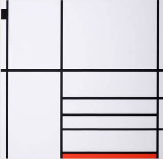Piet Mondrian (After) - Composition in White, Black and Red, 1967: Piet Mondrian (after) (1872-1944)Composition in White, Black, and Red, 1967Screen-print in colors on wove paperWith the blind stampDimensions:+ Size of the sheet : 43 × 43 cm / 16,9 x 16,9 in.This sc