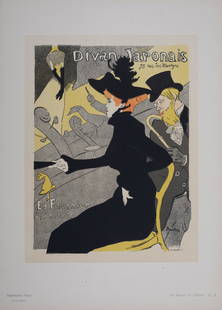Henri de Toulouse Lautrec - Les Maitres de l'Affiche : Le Divan Japonais, 1896: Henri de Toulouse Lautrec (1864-1901)Le Divan Japonais, 1896Les Maitres de L’Affiche : Pl. 2Lithograph on wove paper.Signed on the plate.Dimensions :+ Size of the sheet : 39,4 x 28,7 cm / 15,5 × 11