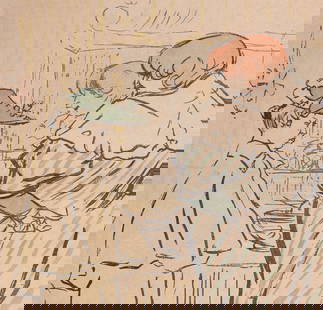 Henri De Toulouse Lautrec - Le Rire : Alors vous etes sage ?, 1897: Henri de Toulouse-Lautrec (1864-1901)Alors vous etes sage ?, 1897 Cover zychography (similar to lithographic print) on paper.Signed on the plate with Toulouse-Lautrec's monogram lower left margin.Dime