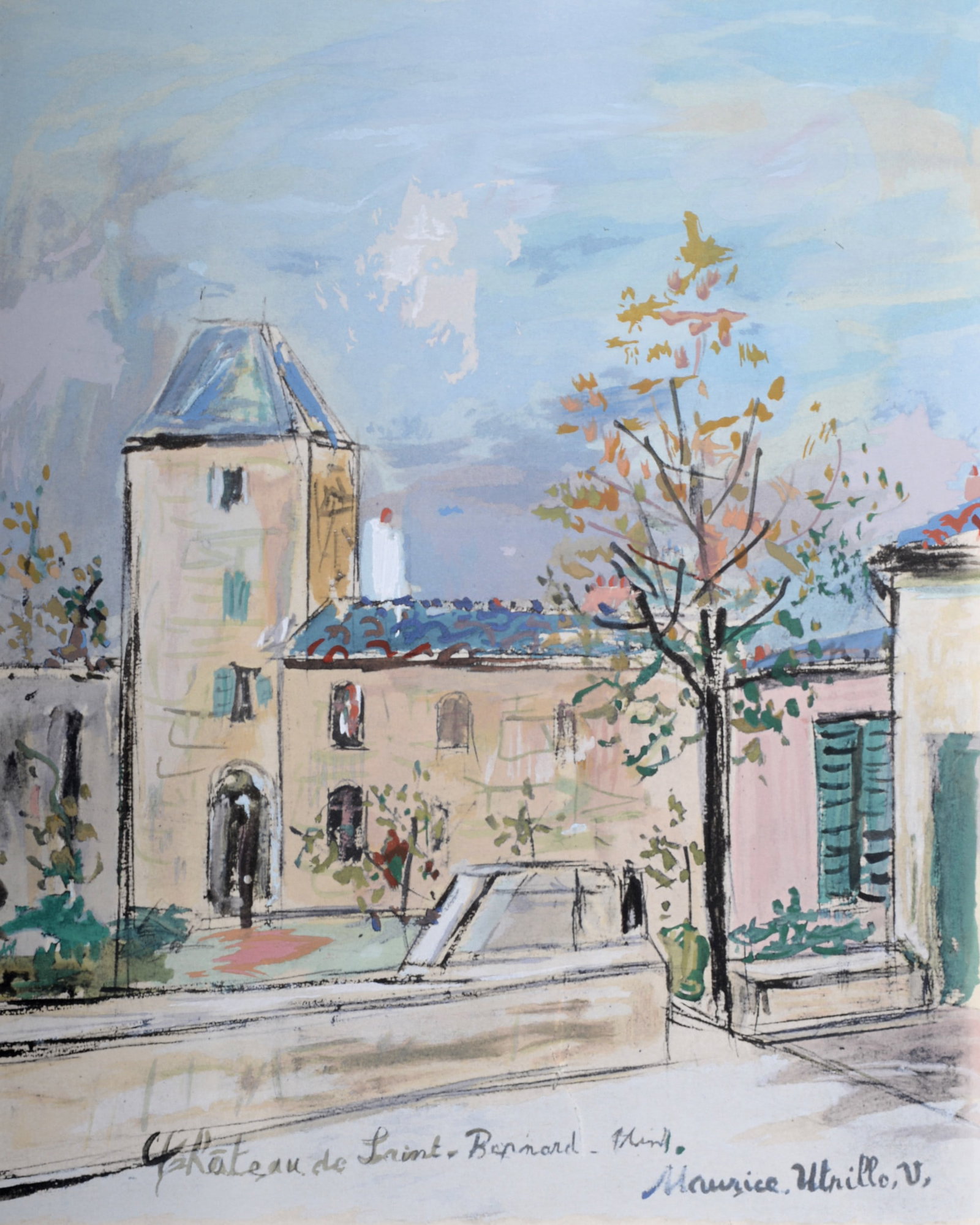 Maurice Utrillo - Chateau de Saint-Bernard dans l'Ain, 1950 (1 of 5)