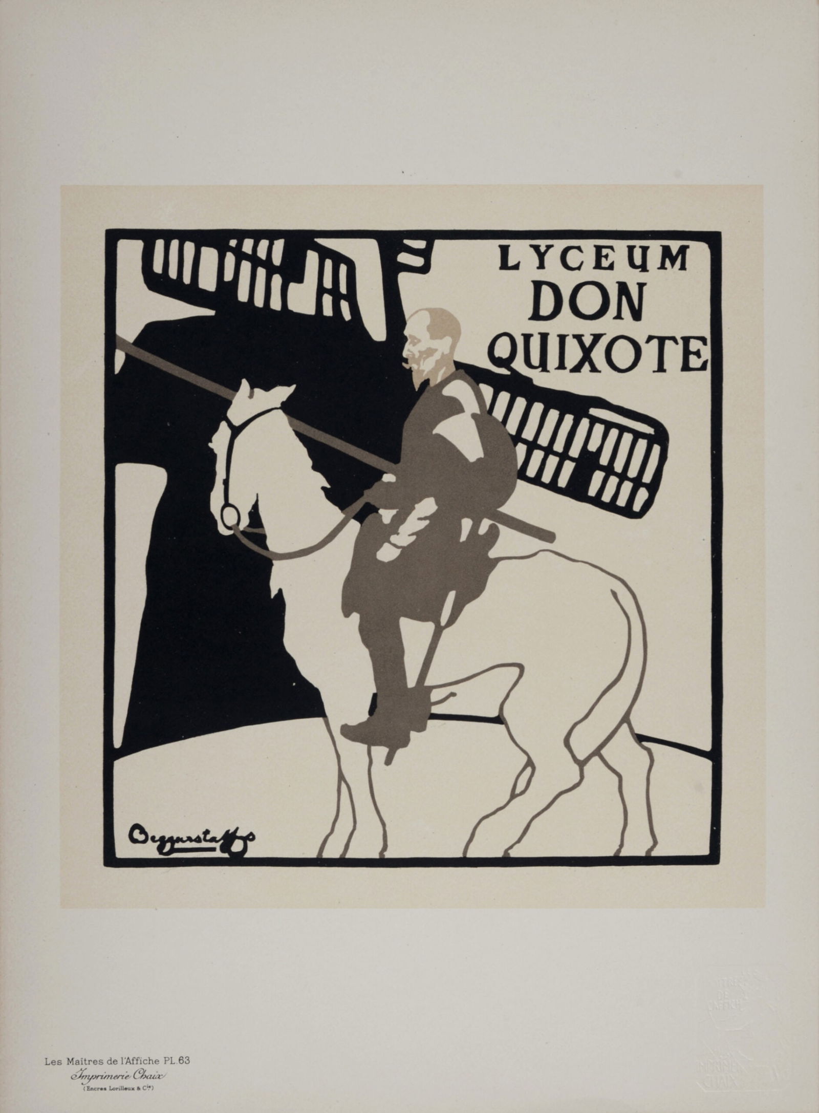 Beggarstaff Sir William Nicholson & James Pryde : Les Maitres de L’Affiche - Don Quixote, 1897 (1 of 6)