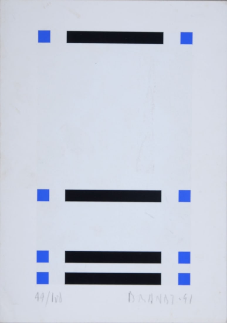 Andreas Brandt (1935-2016) : Composition abstraite #6 (Greeting card), 1991 - Hand-Signed (1 of 5)