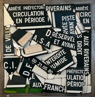 Fernando Costa - Circulation, C. 2005: Fernando Costa "Costa" (1970)Circulation, C. 2005Enamel plates on sheet metal, Unique pieceSigned by the artistCertificate of authenticityDimensions:Sizes: 80 x 100 x 3 cm / 35.5 x 35.5 x 1 in.Fernand