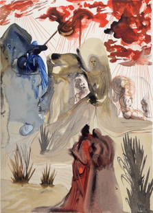 Salvador Dali - La Divine foret, 1963: Salvador Dali (1904-1989)La Divine foret, 1963 Woodcut print on BFK Rives paper.A beautiful print by Salvador Dali!Dimensions:+Size of the sheet: 33 x 26,5 cm / 12,9 x 10,4 in.Issued from the French e
