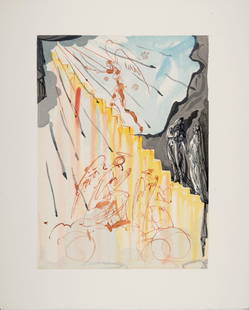 Salvador Dali : L'Echelle Mystique, 1963: Salvador Dali (1904-1989)L'Echelle Mystique, 1963Woodcut print on BFK Rives paper.A beautiful print by Salvador Dali!Dimensions:+Size of the sheet: 33 x 26,5 cm / 12,9 x 10,4 in.Issued from the French