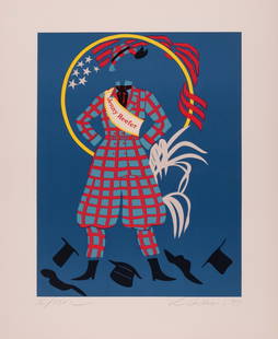 Robert Indiana  : Jenny Reefer, 1977: Robert Indiana (1928-2018)Jenny Reefer, 1977One Screenprint in colors on Arches paper from the portfolio Mother of Us All, 1977.Hand Signed, editioned, and dated in pencil along lower edge.Editioned 3