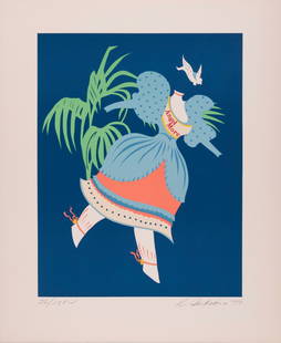 Robert Indiana : Angel More, 1977: Robert Indiana (1928-2018)Angel More, 1977One Screenprint in colors on Arches paper from the portfolio Mother of Us All, 1977.Hand Signed, editioned, and dated in pencil along lower edge.Editioned 36/