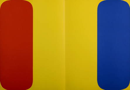 Ellsworth Kelly - Abstract Composition (H), 1958: Ellsworth Kelly (1923-2015)Abstract Composition, 1964Lithograph on wove paper, printed on double pages.First edition.Dimensions:+ Size of the sheet: 38 x 55,5 cm / 14,9 x 21,8 in.From "Derriere le Mir