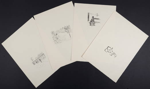 Albert Marquet - Rhapsodie Parisienne, 1950 - Suite of 19 lithographs: Albert Marquet (1875-1947)Rhapsodie Parisienne, 1950 Suite of 19 lithographs on Malacca de Lana paper. Please note that the suite is NOT complete.Edition of 20.Malacca de Lana's watermarks on the top
