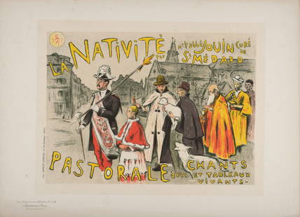 Etienne Moreau-Nelaton : Les Maitres de l'affiche - La Nativite, 1898: Etienne Moreau-Nelaton (1859-1927)La Nativite, 1898Les Maitres de L’Affiche : PL. 118Lithograph on wove paper.Signed on the plate lower right margin.Dimensions :+ Size of the sheet : 39,4 x 28,7 cm