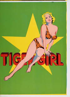 Mel Ramos - Tiger Girl, 1964: Mel Ramos (1935-2018)Tiger Girl, 1964Lithograph on wove paper.Edition of 2000.Dimensions :+Size of the sheet : 41 x 29 cm / 22,8 x 16,1 in.Published in Walasse Ting, "One Cent Life", by E.W. Kornfeld,
