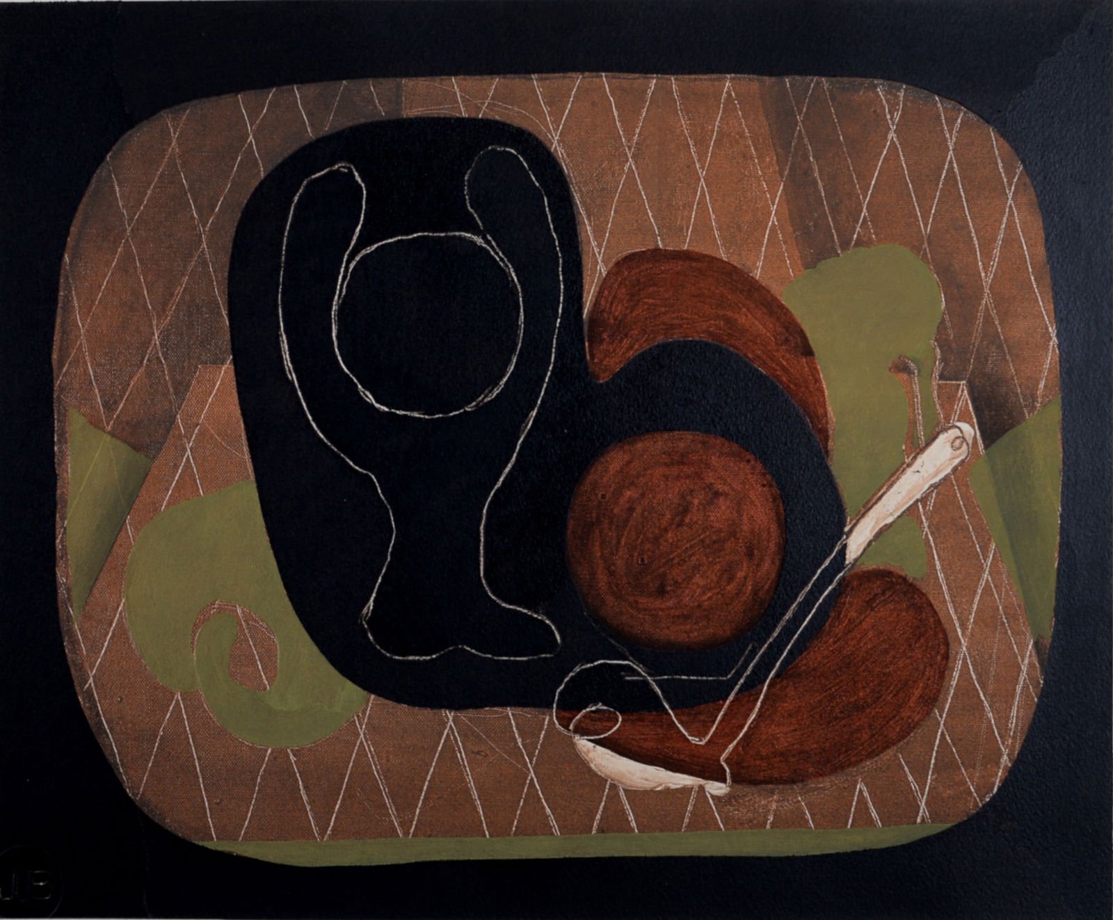 Georges Braque - Nature morte, 1933: Georges Braque (1882-1963)Nature morte, 1933 Pochoir on Velin d'Arches paper, after 1931 Georges Braque's oil painting.Edition of 1 000.Jeanne Bucher's blind stamp bottom left.J.B's watermark lower ri