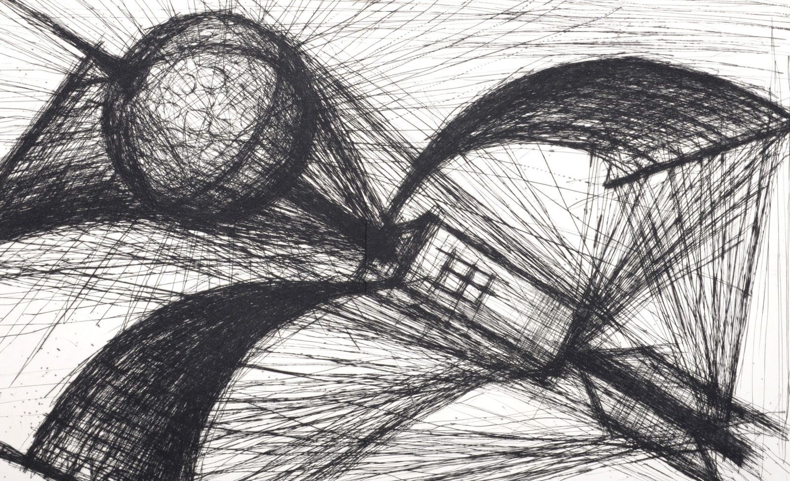 Bernard Buffet - Voyages fantastiques de Cyrano de Bergerac, 1958: Bernard Buffet (1928-1999)Voyages fantastiques de Cyrano de Bergerac, 1958 Original etching (drypoint) on velin paper, printed on one double page.Edition of 281.Dimensions:+ Size of the sheet: 40.7 x