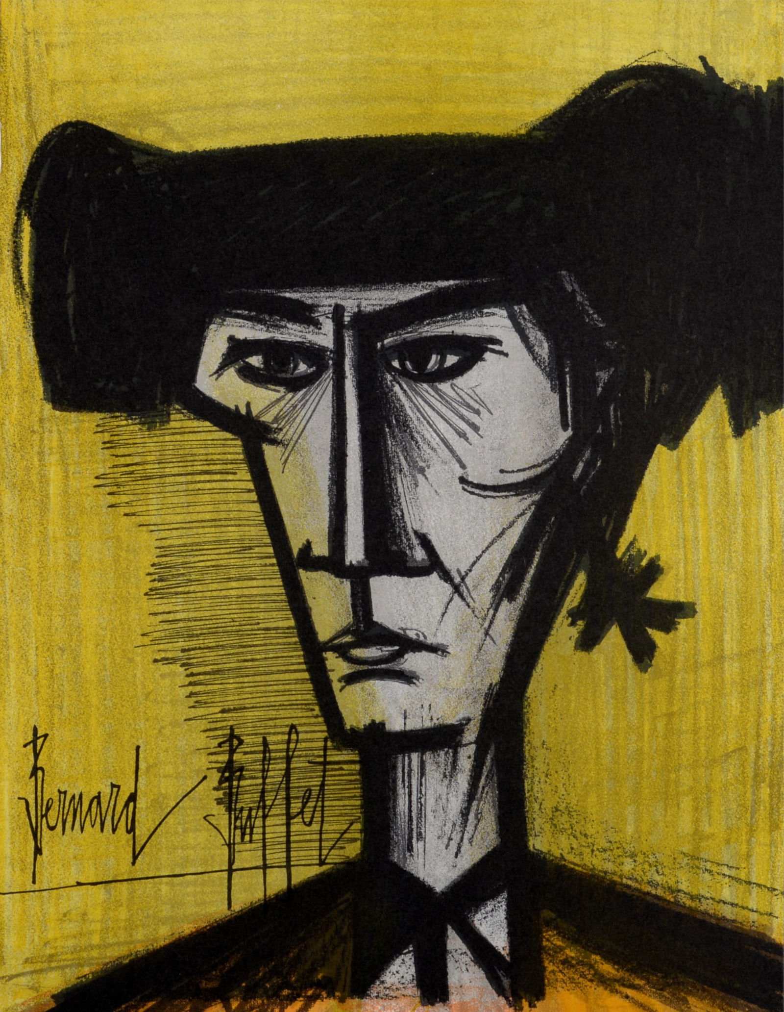 Bernard Buffet : Le Torero, 1967.: Bernard Buffet (1928-1999)Le Torero, 1967.Original lithograph on Velin d'Arches paper.Plate-signed on the bottom left of the sheet.Dimensions :+ Size of the sheet : 31.3 x 24.2 cm / 12.3 x 9.5 in.From