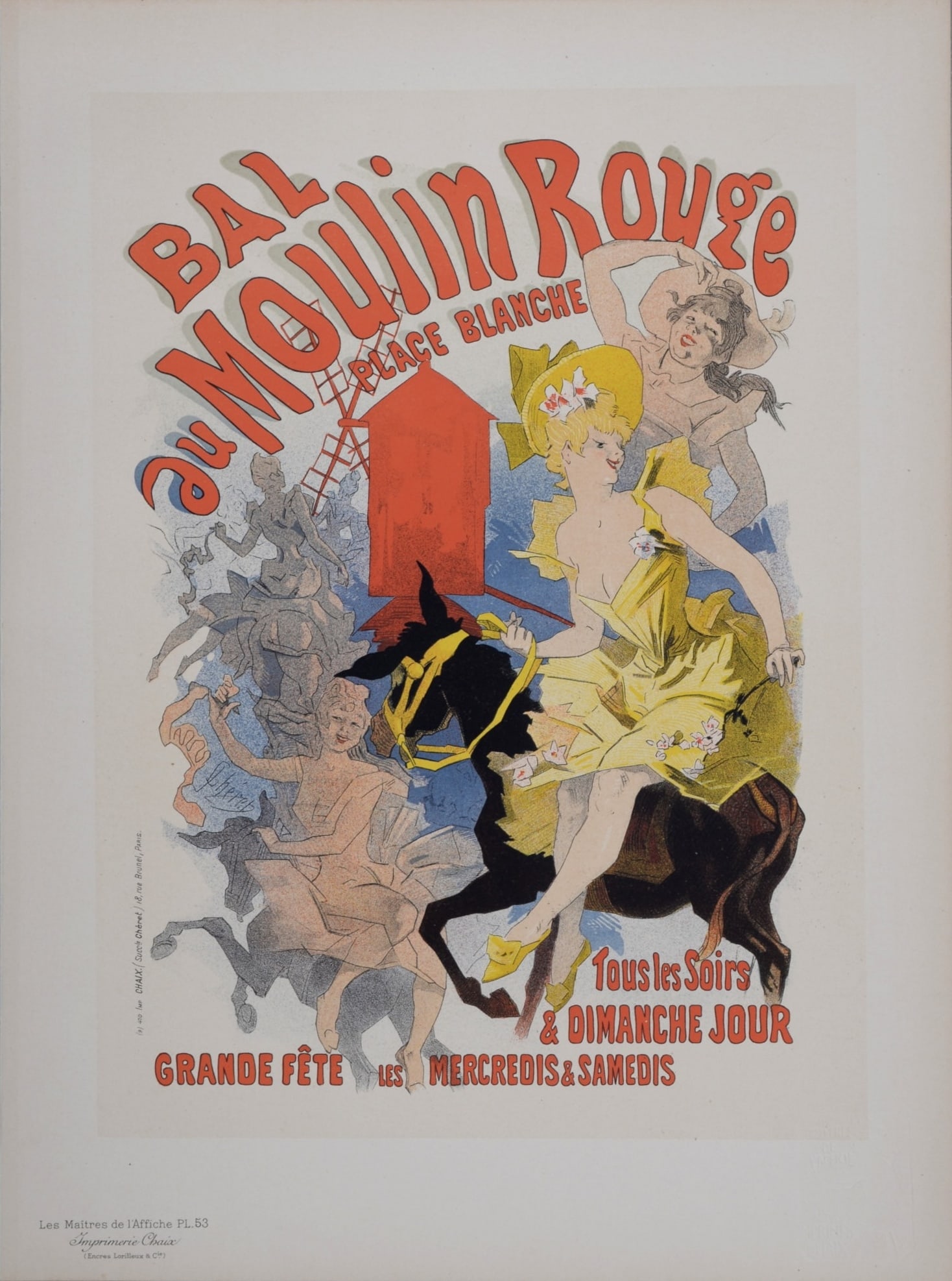Jules Cheret : Les Maitres de l'Affiche - Bal du Moulin Rouge, 1897 (1 of 6)