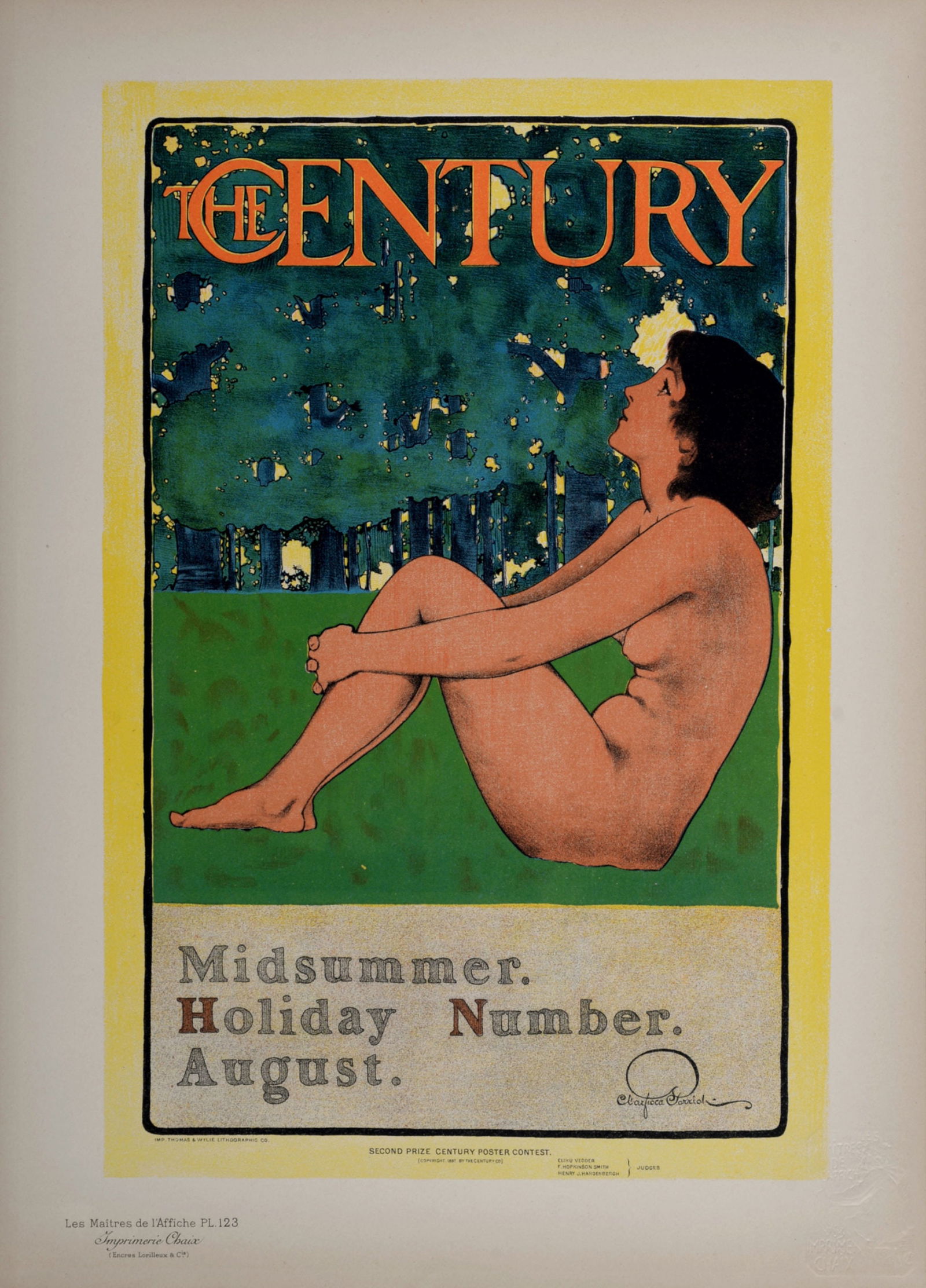 Maxfield Parrish - Les Maitres de l’Affiche : The Century Magazine, 1898: Maxfield Parrish (1870-1966)The Century Magazine, 1898Les Maitres de L’Affiche : Pl. 123Lithograph on wove paperSigned on the plate.Dimensions :+ Size of the sheet : 39,4 x 28,7 cm / 15,5 × 11,3 in